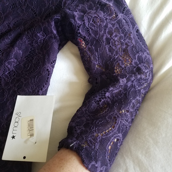 Tahari Purple Lace Dress - Picture 6 of 8